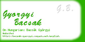 gyorgyi bacsak business card
